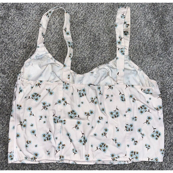 Victoria’s Secret Bustier Tank Top Zipper Corset Daisy Floral Patten Size XL NWT - Picture 2 of 8
